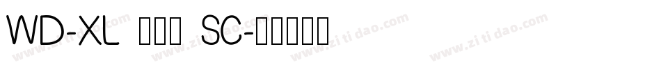 WD-XL 滑油字 SC字体转换